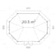 Lusthus Palmako Hanna 20,3 m2