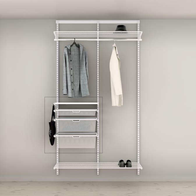 Tilläggslösning Elfa Ready Solution Classic 60.8 Vit