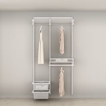 Garderobslösning Elfa Ready Solution Classic 11 110 cm Vit