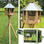 Fågelhus Ryom City med Stativ - Fågelmatare och Fågelbord i Trä