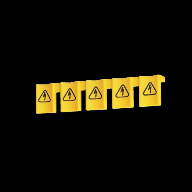 Beröringsskydd Hager för Utstickande Fasskena 5 Moduler Per Längd 10-pack
