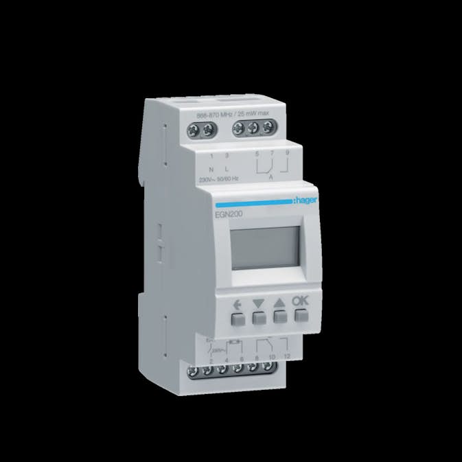 Digitalt Kopplingsur Hager med Bluetooth 2-kanaler