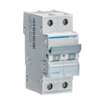 Dvärgbrytare Hager Skruvanslutning 2-polig med C-karakteristik Brytförmåga 6 kA