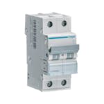 Dvärgbrytare Hager Skruvanslutning 2-polig med C-karakteristik Brytförmåga 6 kA