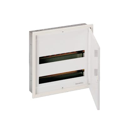 Plåtkapsling Hager Delta med Dörr för Infällnad i Tunnvägg