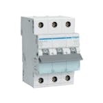 Dvärgbrytare Hager Skruvanslutning 3-polig med C-karakteristik Brytförmåga 6 kA