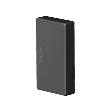 Ändstycke till Matarkanal Hager LF/LFH 20 x 35 mm Halogenfri Svart RAL 9011