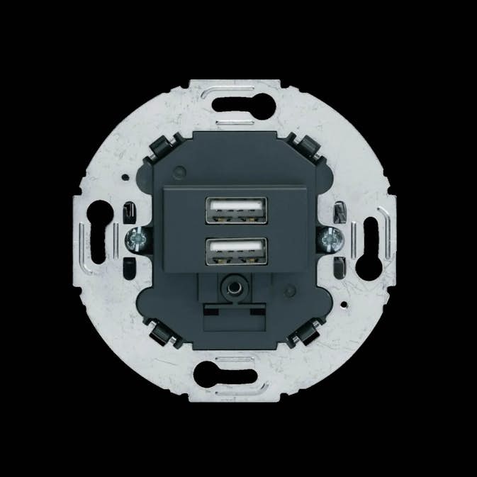 USB-ladduttag Hager Insats med 2st USB 3 A Serie 1930