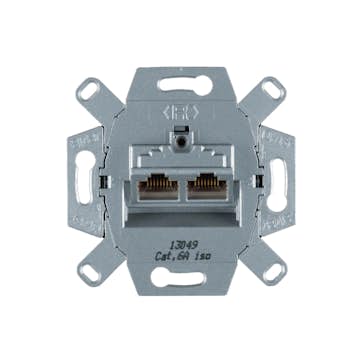 Datauttag Hager Insats utan Klor 8-Polig Kategori 6e Skärmat PoE+ RJ11/RJ12/RJ45 S.1