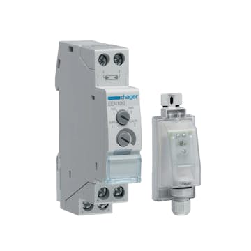 Ljusrelä Hager DIN-skiva med Utvändig Sensor 230 V AC 1 VXL 1 Modul