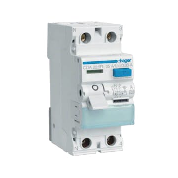 Jordfelsbrytare Hager 2-polig Typ A 6 kA 30 mA Felström