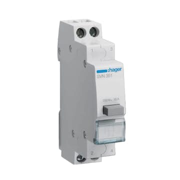 Tryckknapp Hager i Modulutförande med 1 Öppnande + 1 Slutande Kontakt