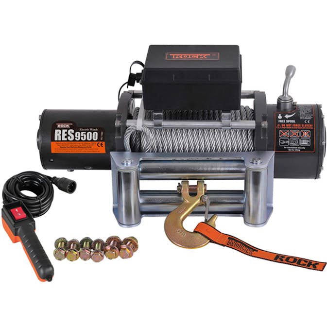 Trailervinsch Rock RES9500 Elektrisk 12 Vdc 4.9HK (3.6kW) 4313 kg