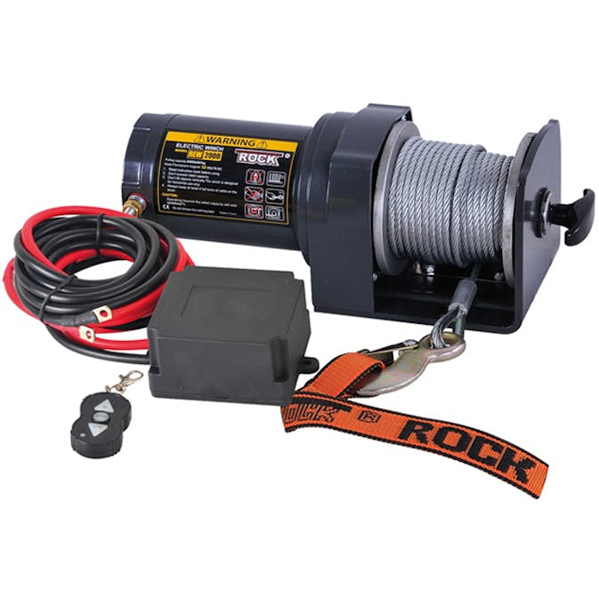 Trailervinsch Rock RP2000 Elektrisk 12 Vdc 1,9 HK (1,4kW) 907 kg