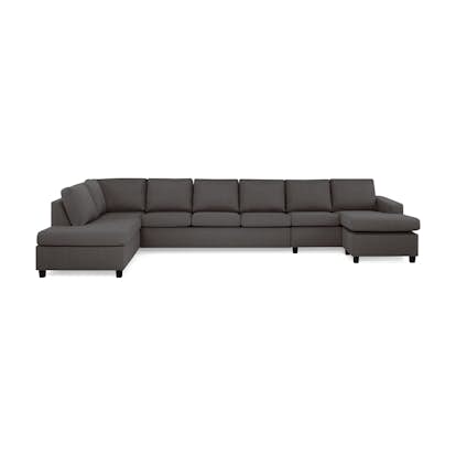 6-sitssoffa Basic Home Crazy U-formad med Divan och Schäslong XXL 407 cm