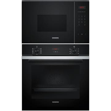 Ugn- och Mikropaket Siemens iQ300 HB234ABS3F + BF523LMB1 Rostfri med 3D hotAir Plus och ecoClean