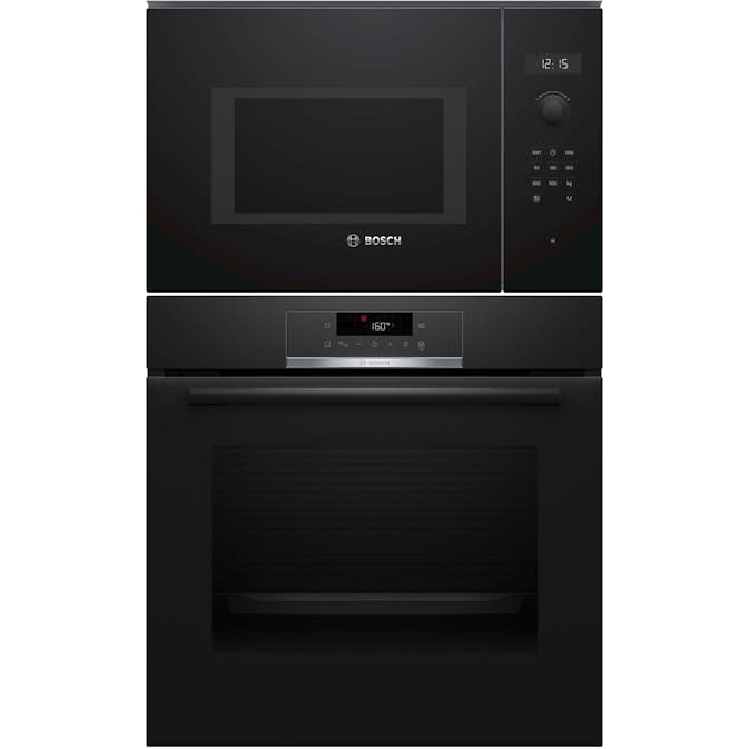 Ugn- och Mikropaket Bosch HBA571BB3 + BFL554MB0 För Högskåp