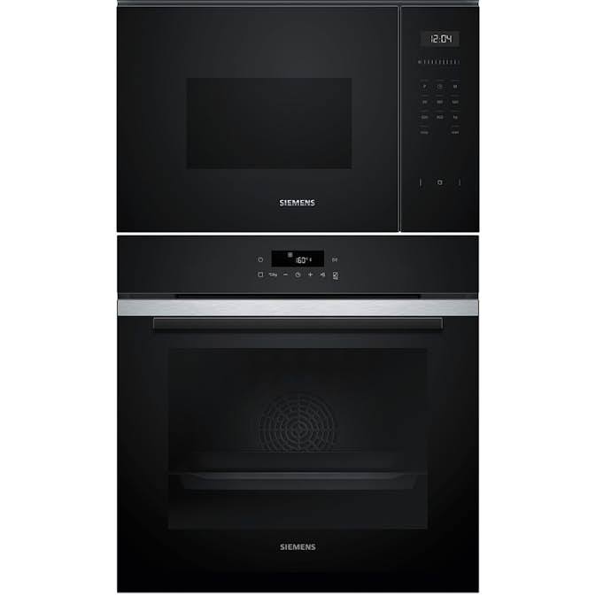 Ugn- och Mikropaket Siemens HB271ABS3 + BF555LMB1 För Högskåp