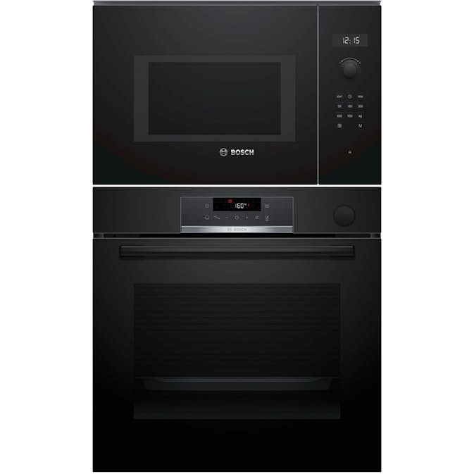 Ugn- och Mikropaket Bosch HRG532BB3 + BFL554MB0 För Högskåp