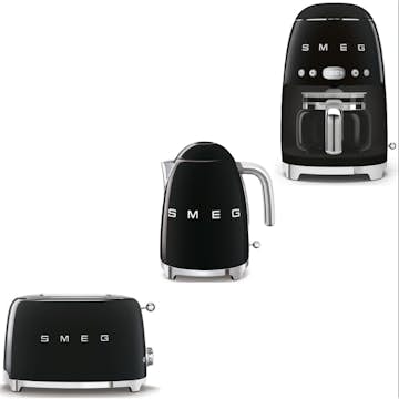 Frukostpaket Smeg Lilla Brödrost, Vattenkokare & Kaffebryggare