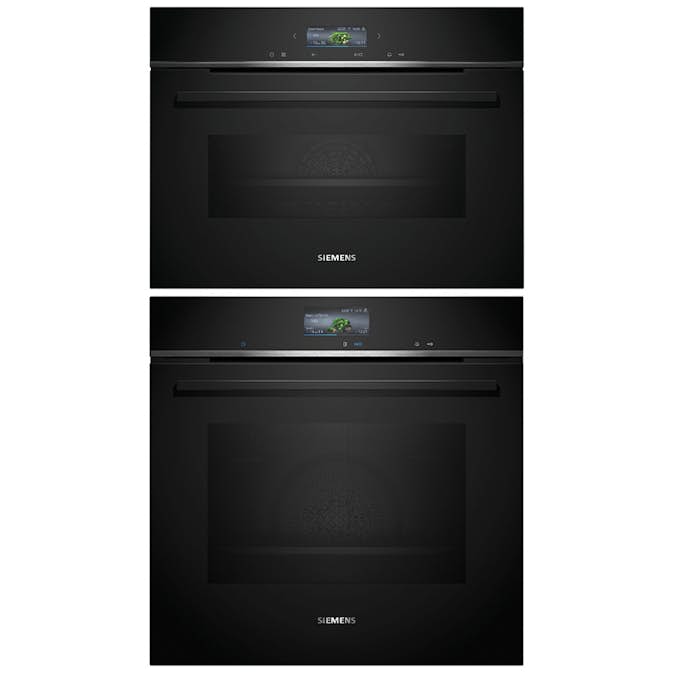 Ugn och Mikro Siemens iQ700 HB776G3B2S + CM724G1B1 Kompaktugn Svart