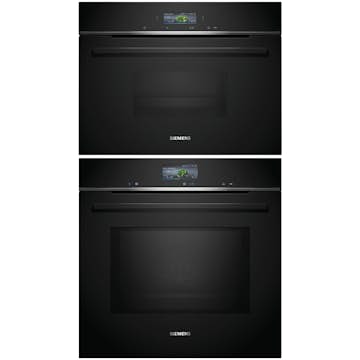 Ugn och Mikro Siemens iQ700 HM736G1B1 + CD714GXB1 Kombiugn Med Touchdisplay och Röststyrning