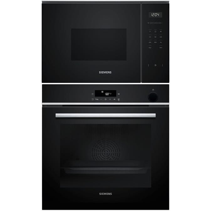 Ugn och Mikro Siemens iQ300 HR532GBS3 + iQ500 BF525LMB1 Svart