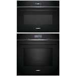 Ugn och Mikro Siemens iQ700 HM736G1B1 + CE732GXB1 Kombiugn Med Mikro För Inbyggnad Svart