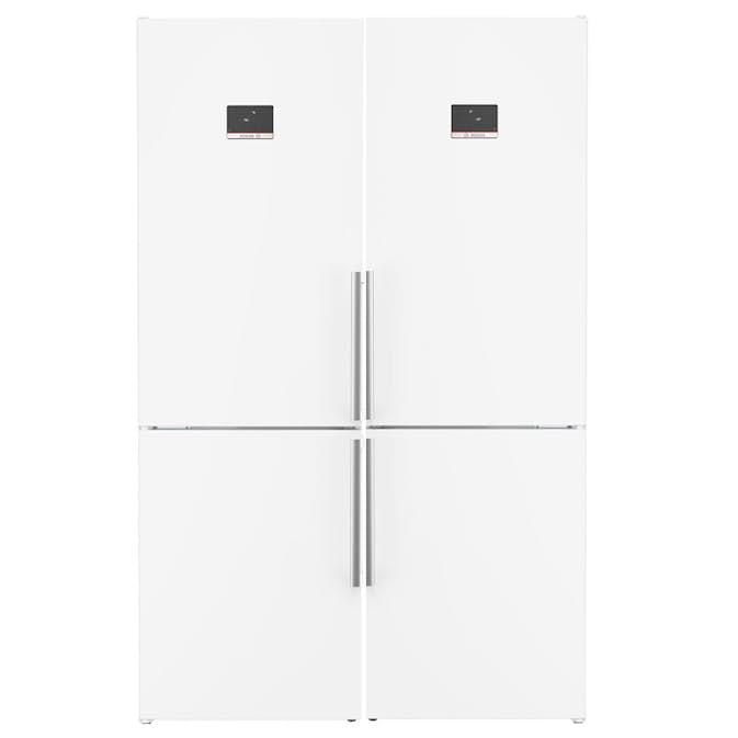 Kombiskåp Kyl/frys BOSCH 2 st KGN367WCT Serie 4 Vit 186cm Energiklass C