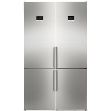 Kombiskåp Kyl/frys BOSCH 2 st KGN397ICT Serie 4 203cm Energiklass C Rostfritt Stål