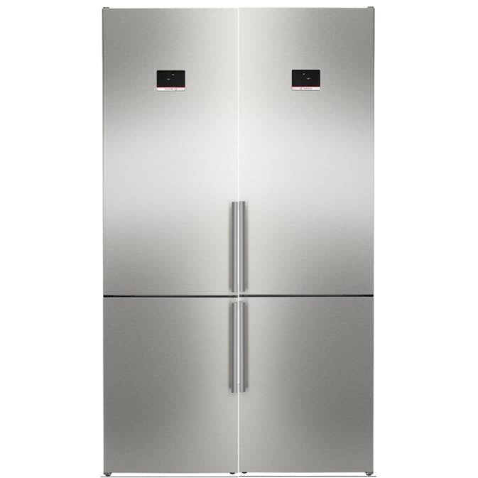 Kombiskåp Kyl/frys BOSCH 2 st KGN397ICT Serie 4 203cm Energiklass C Rostfritt Stål