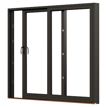 Skjutdörr NorDan Svanenmärkt NTech Aluminium 2-Delad BlackLine Svart