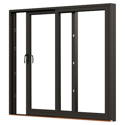 Skjutdörr NorDan Svanenmärkt NTech Aluminium 2-Delad BlackLine Svart