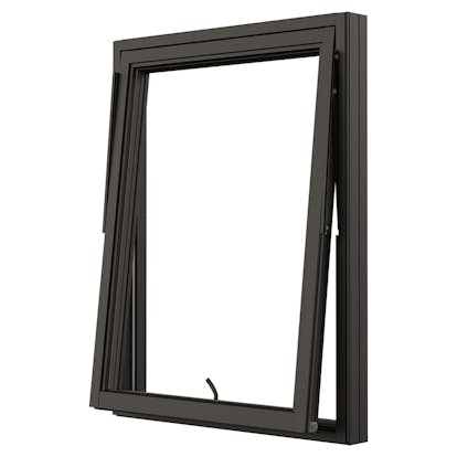 Vridfönster NorDan Svanenmärkt NTech 3-Glas Aluminium BlackLine Svart