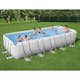Poolpaket Bestway Power Steel 6,4 x 2,74 m Stålramspool Ovanmark med Filterpump