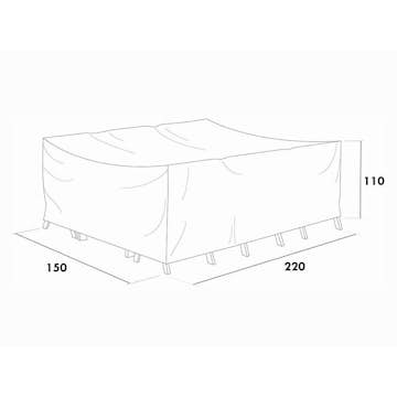 Möbelskydd Hillerstorp Överdrag Utemöbler Grå Polyester 220X150X110 cm