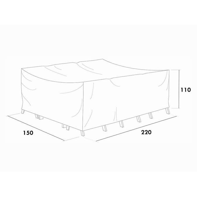 Möbelskydd Hillerstorp Överdrag Utemöbler Grå Polyester 220X150X110 cm