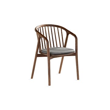 Matstol Bark Noira med Armstöd