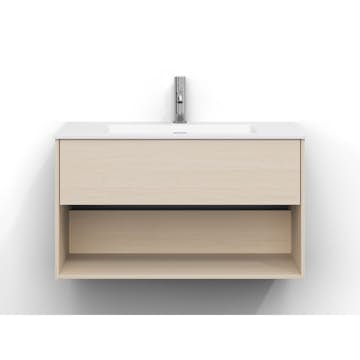 Tvättställsskåp Svedbergs Epos 80x45 med 1 Låda och 1 Öpen Hylla