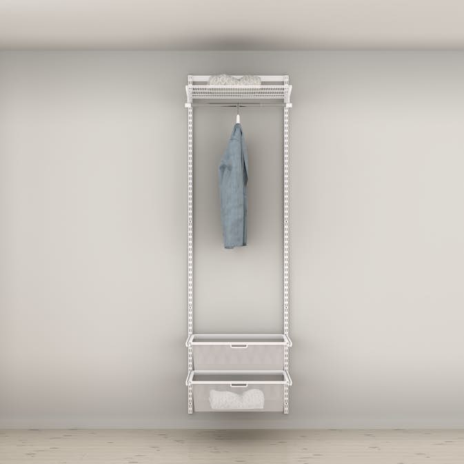 Garderobslösning Elfa Ready Solution Classic 13 64 cm Vit