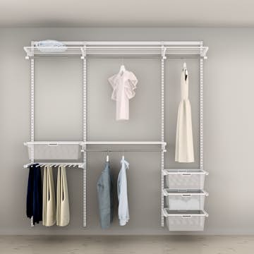 Garderobslösning Elfa Ready Solution Classic 17 200 cm Vit