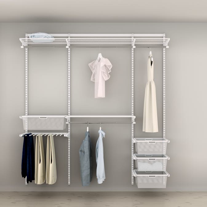 Garderobslösning Elfa Ready Solution Classic 17 200 cm Vit