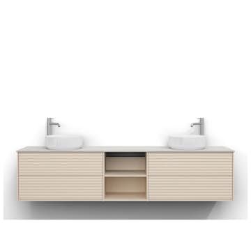 Tvättställsskåp Svedbergs Epos 200x45 med 2+0+2 Lådor