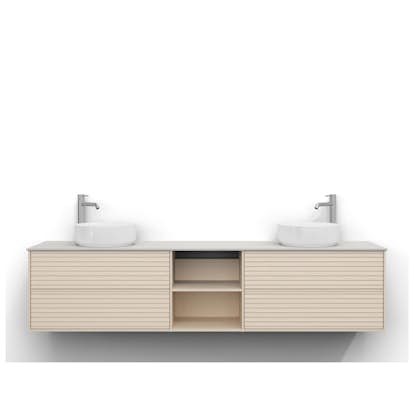 Tvättställsskåp Svedbergs Epos 200x45 med 2+0+2 Lådor