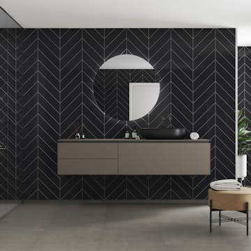 Våtrumsskiva Fibo 2124-M78 HG Black Gloss 10x620x2400 mm