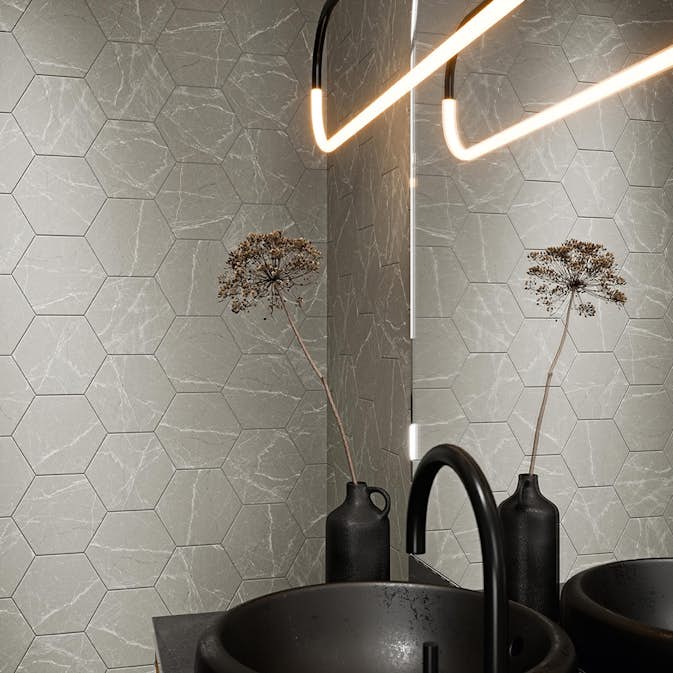 Klinker Lhådös Jolly Silver Hexagon cm