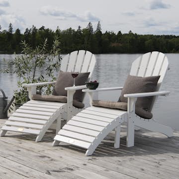 Trädgårdsset Hillerstorp Tennessee med Fotpall och Sidobord