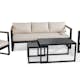 Loungegrupp deNoord Aspvik Soffgrupp Svart med Beige dynor