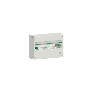 Normcentral Schneider Electric Förmonterad 1 kapsling, 3P huvudbrytare, 4P JFB, 7x1P MCB 10 och 16A, faskena 12 moduler