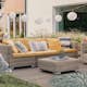 Utomhusmatta KM Carpets Havanna Shadow Rund